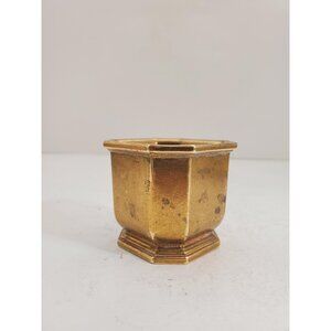 Antique brass candle stick holder | Vintage brass cup | Old brass ornament |